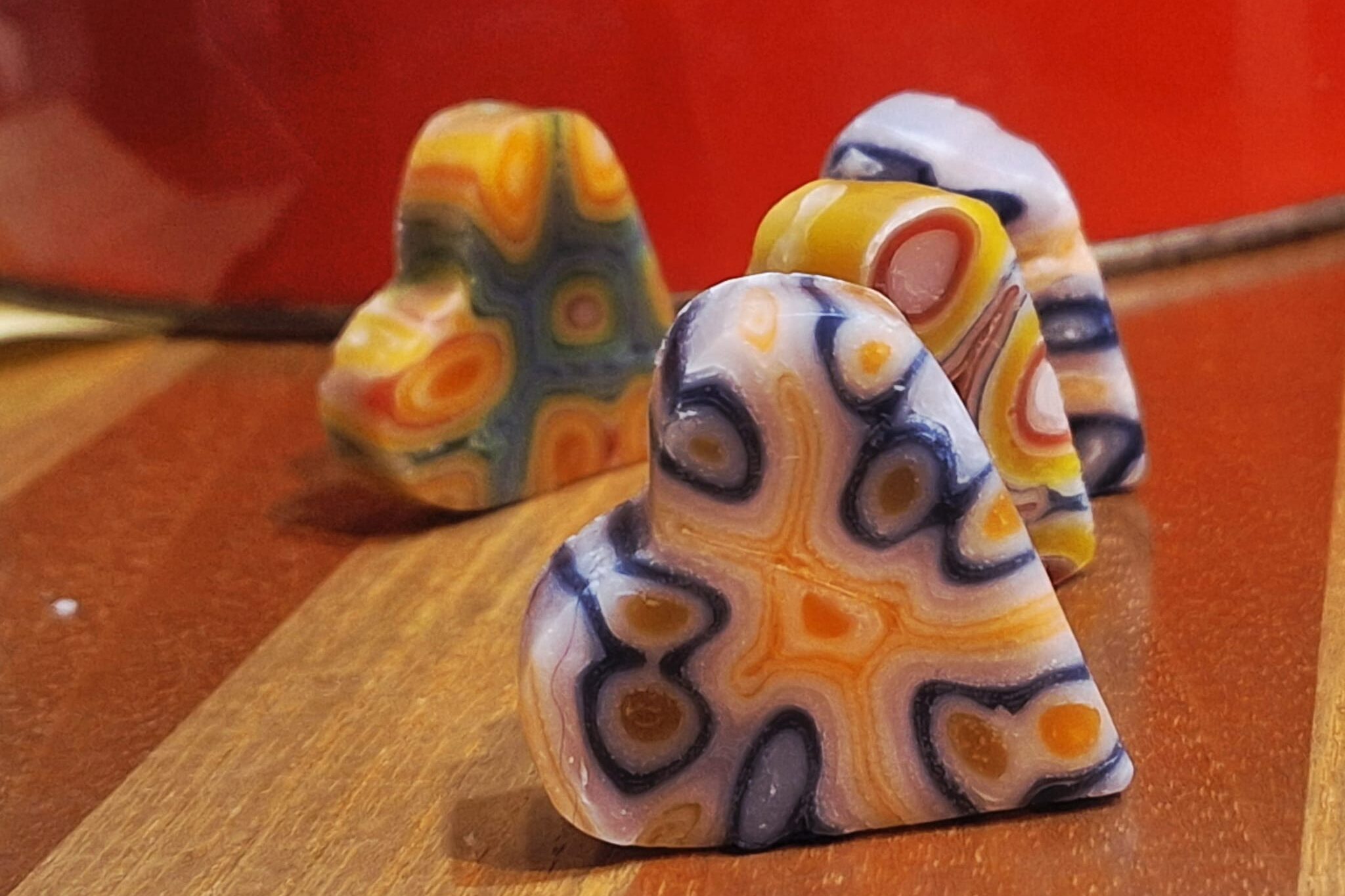 cuori di cera multi colore